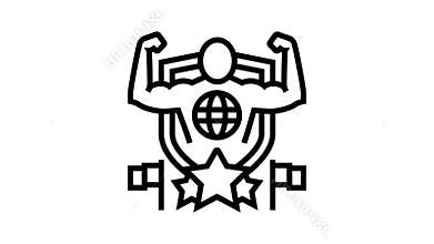 patriotism citizen line icon animation