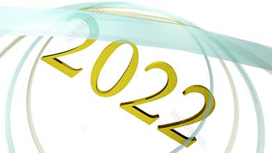 New Year`s video for 2022 on a white background