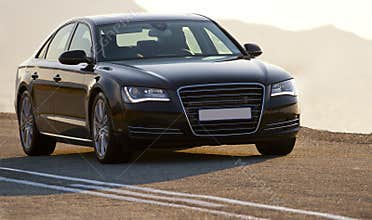 Luxury black sedan vehicle