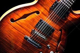 Blues guitar on black
