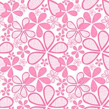Seamless pink flowers