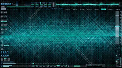 HUD Futuristic Big Data Green Stream Line System Monitoring Cyberspace UI Dynamic Element 4K Animation