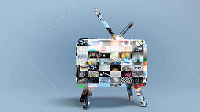 Collage of video clips