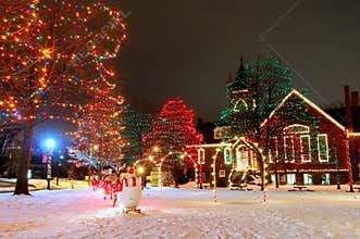 Village square Christmas