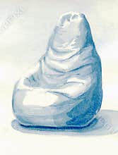 Bag chair hand drawn