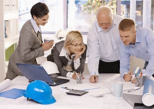 Cheerful designer team at work