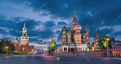 Red Square and Saint Basil Cathedral in Moscow