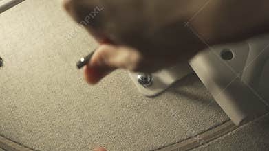 Assemble furniture with hex key