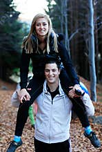 Happy couple having fun
