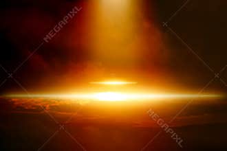 Ufo in dark sky