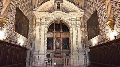 Chapter house at the Santa Cruz Monastery at Coimbra, Portugal.