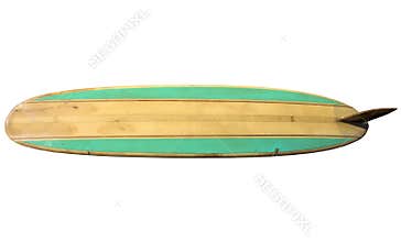 Vintage Surfboard isolated on white