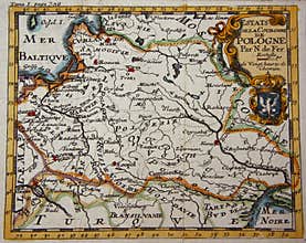 Antique map of Poland
