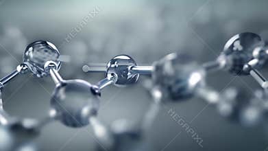 A of silver nanoparticles suspended in a clear liquid and sparkling with flashes of light as they absorb and reflect the