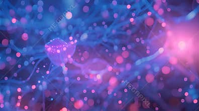 Glowing neural network with synapses and neurons