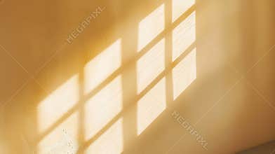 Generative AI Glowing reflections of the suns rays on a beige background Overlay effect of penetrating natural tra