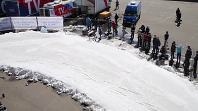 Race of Skiers Champions in Moscow near