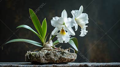 Cattleya walkeriana orchid in bloom