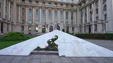 the monument for the victims of the 1989 revolution in Bucharest, Romania
