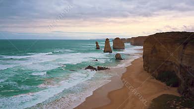 Magnificence of The Twelve Apostles at sunset, Port Campbell National Park, Australia.