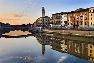 Pisa River Bridge Tower