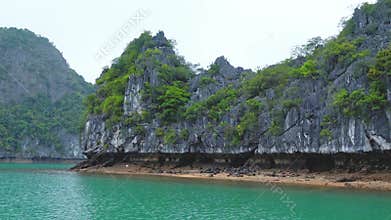 Beautiful landscape Lan Ha bay view from the Cat Ba Island.