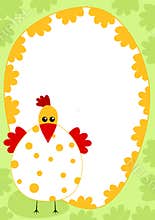 Chicken border frame card