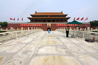 Tiananmen gate in the Forbidden City of Beijing