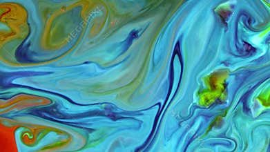 Timeless Abstract Color Paint Pattern Moving Creature Chaos Background