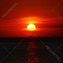 Boat & sunset