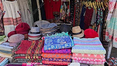 A Clothing Store Offering a Spectrum of Different Fabric Options