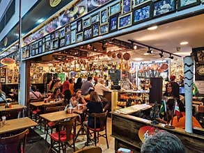 Florianopolis, Brazil - Dec 29, 2023: Popular market in downtown of Florianopolis, Mercado Publico de Florianopolis