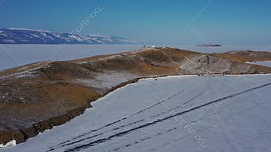 Stupa at Ogoy Island on Baikal lake