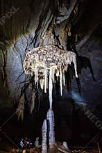 Bahia, Brazil - Jan 03, 2024: Limestone cave Gruta da Lapa Doce Cave, Chapada Diamantina in Bahia, Brazil