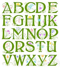 Flower Alphabet/eps