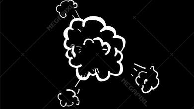 Cartoon Style Hit by Punch Explosion Exploding 2D Animation