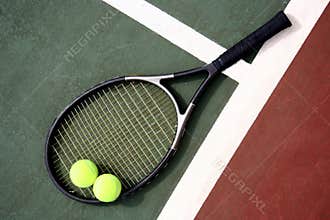 Tennis Racket and Balls
