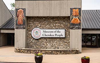 Museum of the Cherokee People in Cherokee, NC. History of the native Americans in North Carolina state.