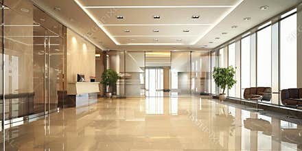 Clean business environment with ample space for copy.