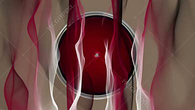 Fantastic animation with moving wave object, loop HD 1080p