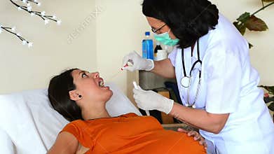 Doctor Testing Biological Specimen
