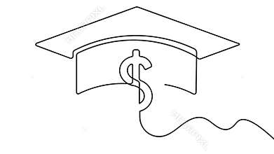 Education graduation cap continuous one line drawing simple 4k animation clip