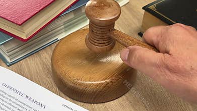 Courtroom - A judge demanding order