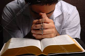 Bible and cross