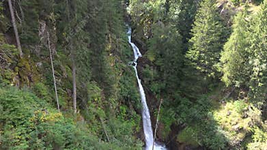 Waterfall of Ragaiolo in Valley of Rabbi, Trentino Alto Adige - Italy
