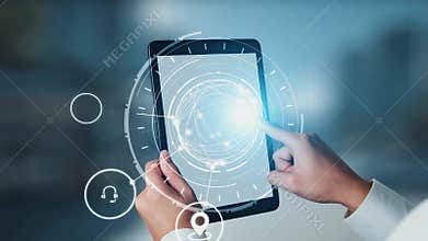 Online car rental service with digital booking and vehicle sharing icons Gist