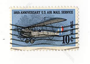 50 anniversary US air mail service stamp