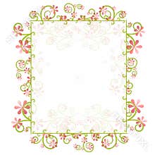 Decorative Spring Floral Border Frame