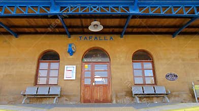 Railway station in Tafalla, Navarra, Spain October 16, 2025