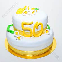 Fifty years of marriage anniversary cake